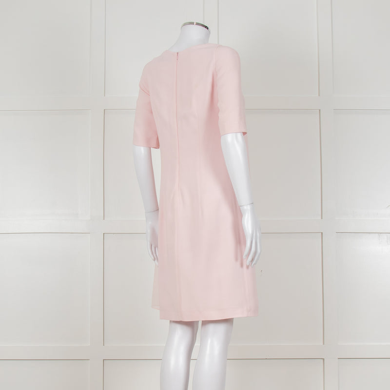 D Exterior Pink Dress With Yellow Pleated Insert