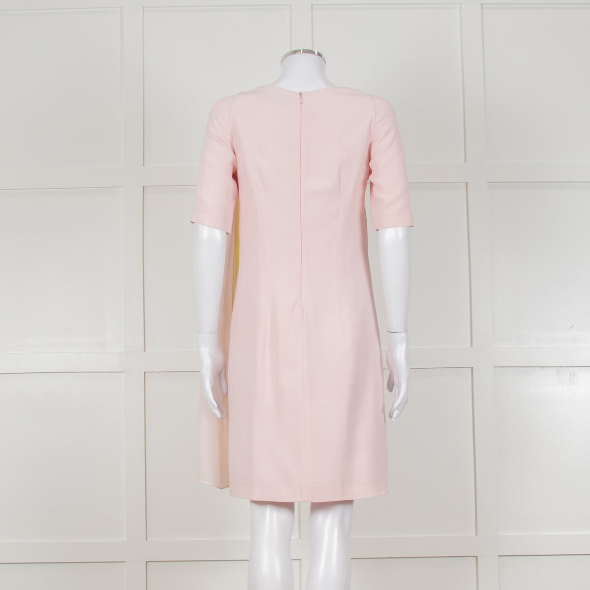 D Exterior Pink Dress With Yellow Pleated Insert