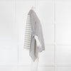 Max Mara Grey And White Stripe Cotton And Silk Tunic