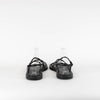 Alexander McQueen Black Leather Flat Sandal