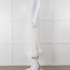 Melitta Baumeister White Fine Rib Wavy Hem Skirt