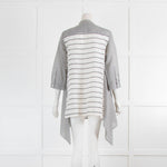 Max Mara Grey And White Stripe Cotton And Silk Tunic