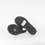 Alexander McQueen Black Leather Flat Sandal