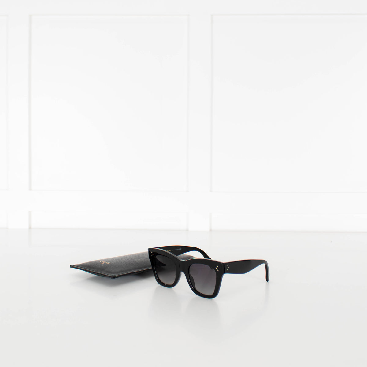 Celine black Acetate Wayfarer Style Sunglasses