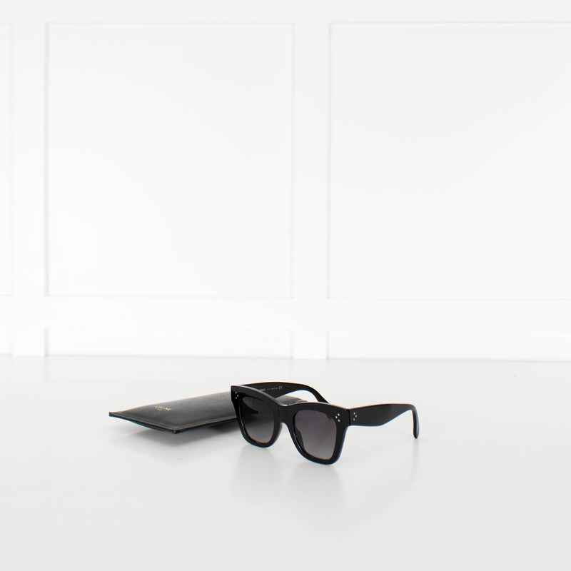 Celine black Acetate Wayfarer Style Sunglasses