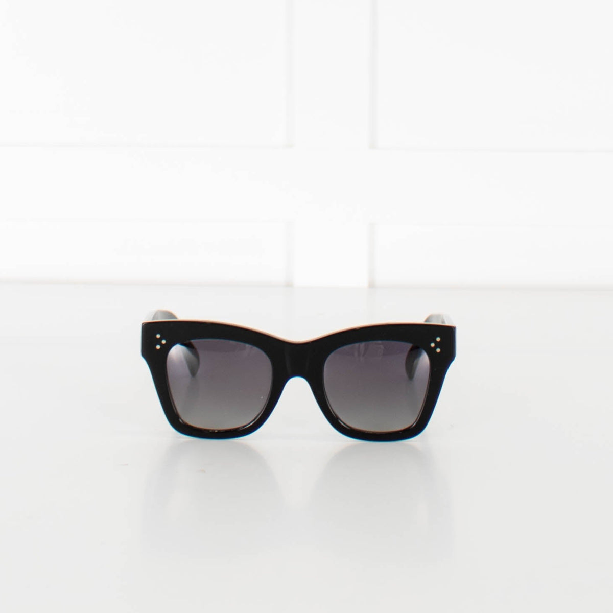 Celine black Acetate Wayfarer Style Sunglasses