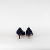 Jimmy Choo Navy Suede Kitten Heel