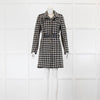 The Barbour Black Streak Black and White Dogtooth Coat