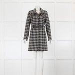 The Barbour Black Streak Black and White Dogtooth Coat