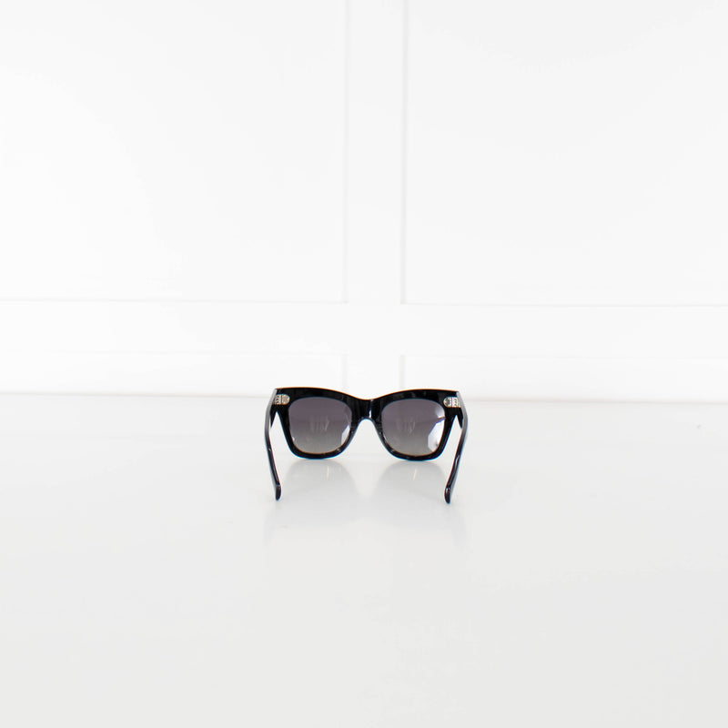 Celine black Acetate Wayfarer Style Sunglasses