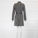 The Barbour Black Streak Black and White Dogtooth Coat