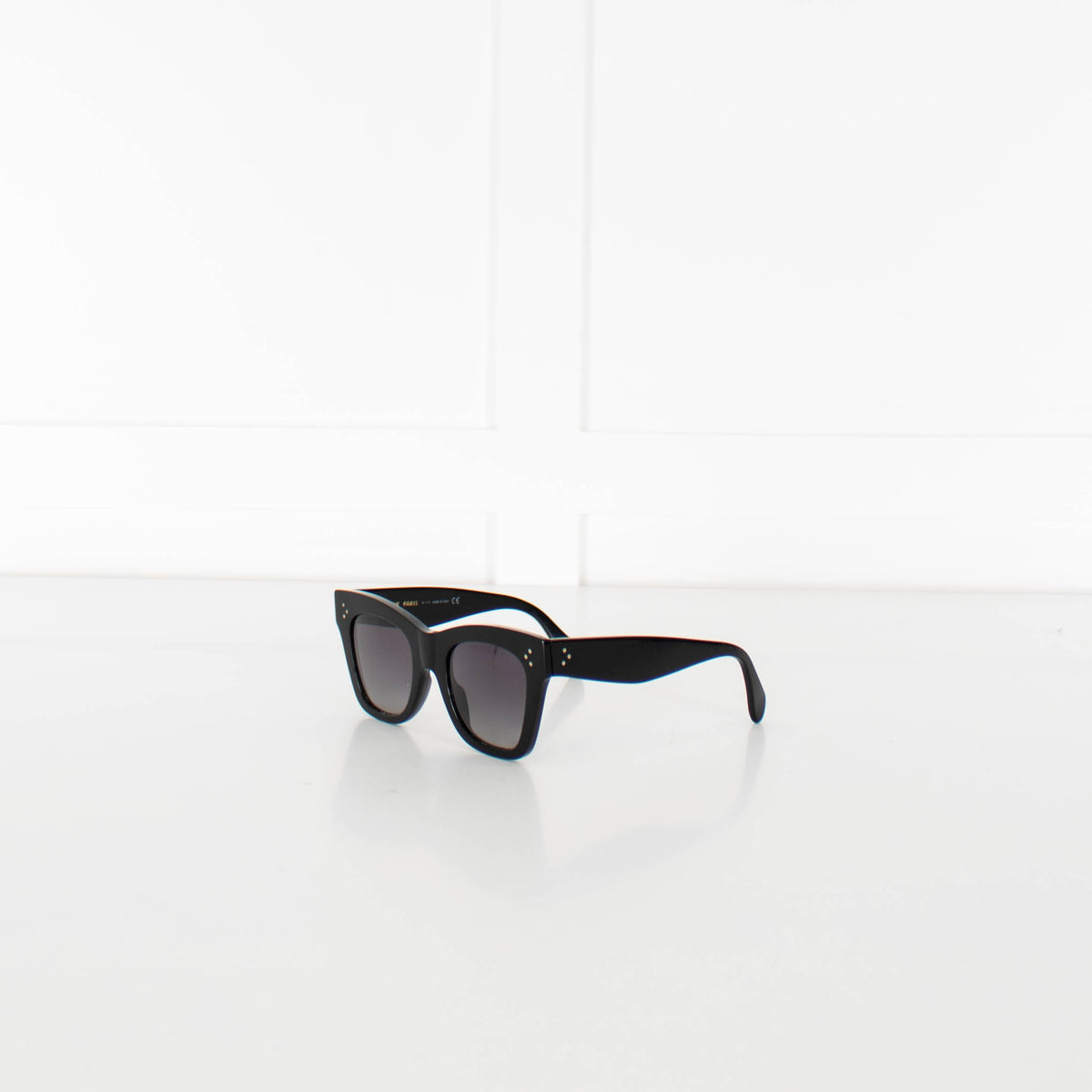 Celine black Acetate Wayfarer Style Sunglasses