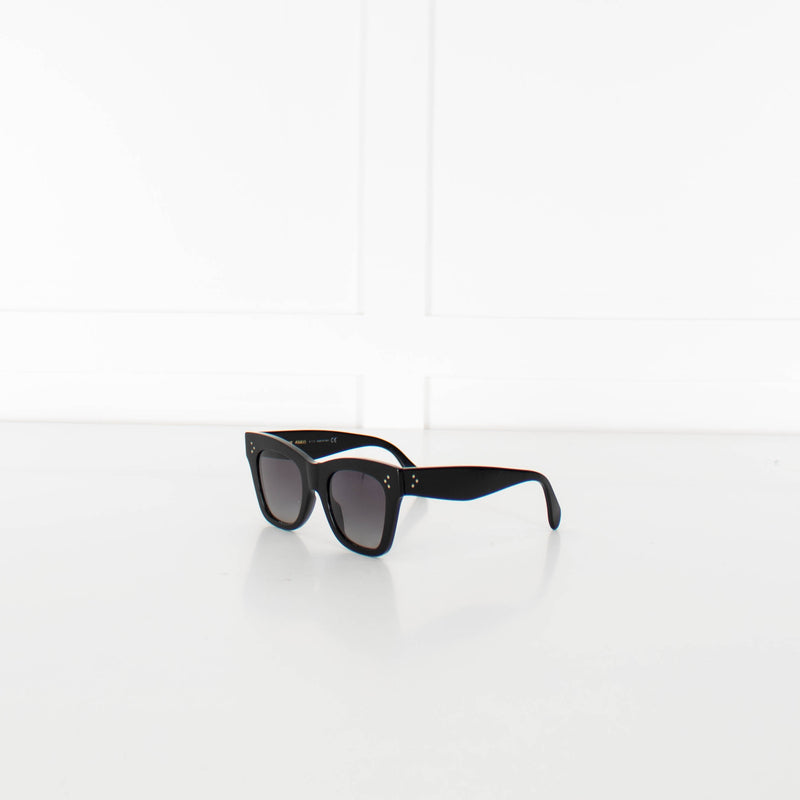 Celine black Acetate Wayfarer Style Sunglasses