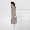 Loro Piana Brown Tweed coat with Detachable Collar