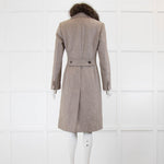 Loro Piana Brown Tweed coat with Detachable Collar