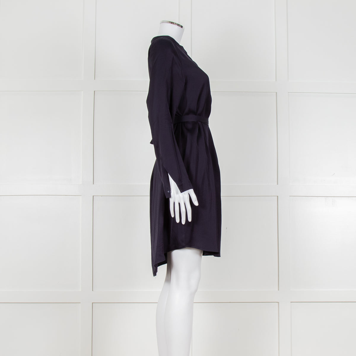Philosophy Navy Viscose Collarless Mini Tunic Dress