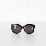Balenciaga Black Acetate Cat Eye Sunglasses