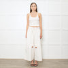 Loewe White Denim Belted Wide Crop Trousers