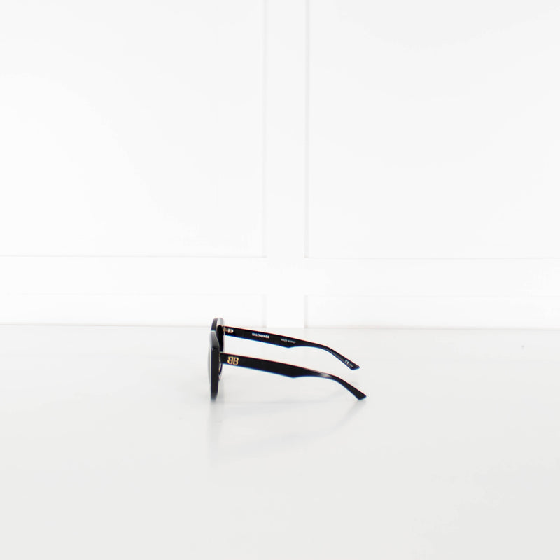 Balenciaga Black Acetate Cat Eye Sunglasses