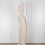 120% Lino Cream Gold Linen Trousers