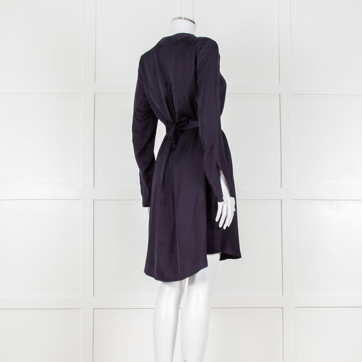 Philosophy Navy Viscose Collarless Mini Tunic Dress