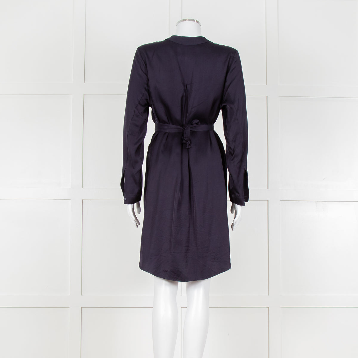 Philosophy Navy Viscose Collarless Mini Tunic Dress
