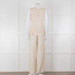 120% Lino Cream Gold Linen Trousers