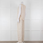 120% Lino Cream Gold Linen Trousers