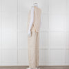 120% Lino Cream Gold Linen Sleeveless Top