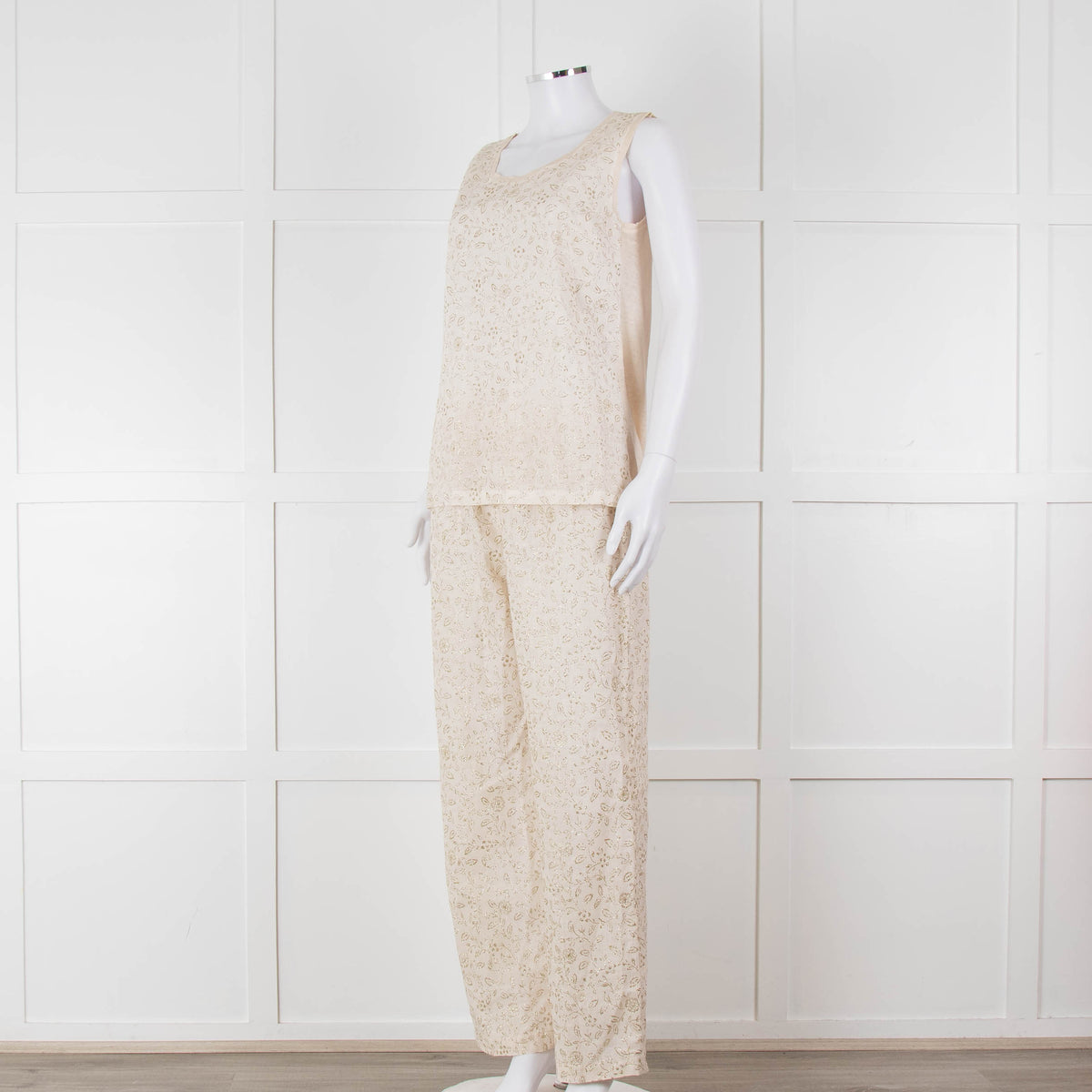 120% Lino Cream Gold Linen Trousers