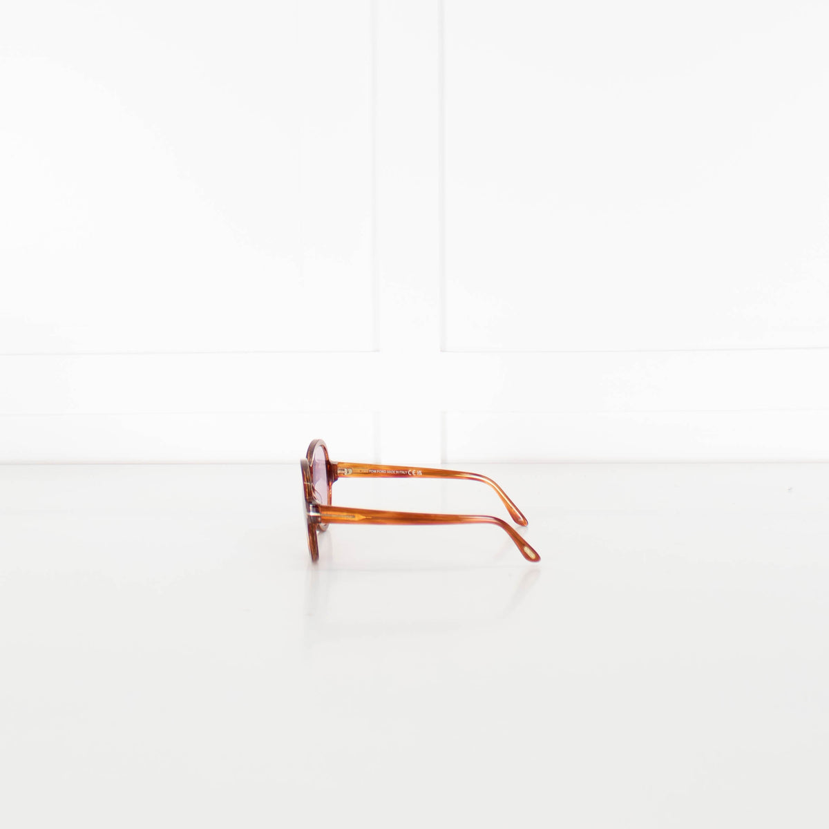 Tom Ford Brown Aviator Style Sunglasses With Purple Lens