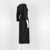 Haight Black Wrap Dress with 3/4 Sleeves