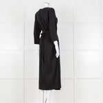 Haight Black Wrap Dress with 3/4 Sleeves