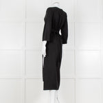 Haight Black Wrap Dress with 3/4 Sleeves