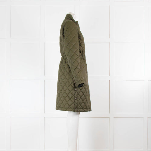 Holland And Cooper Green Quilted Coat