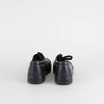 Max Mara Navy Blue Leather Lace Up Trainers