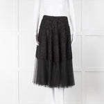 No 21 Black Lace Skirt with Organza Trim