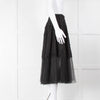 No 21 Black Lace Skirt with Organza Trim