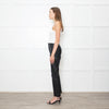 Joseph Black Stretch Leather Straight Leg Trousers