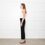 Miu Miu Black Cropped Flared Trousers
