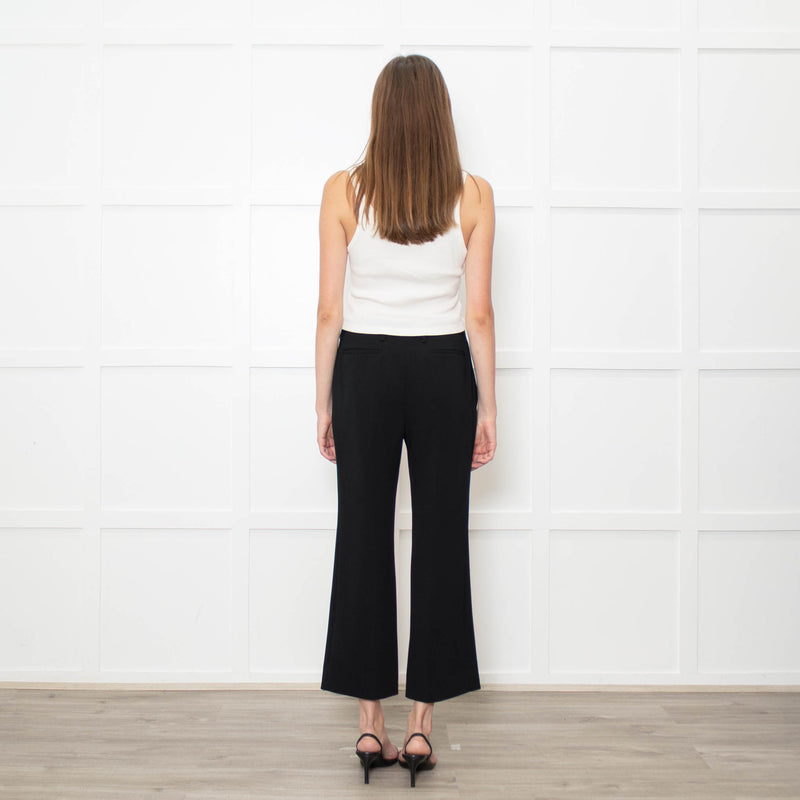 Miu Miu Black Cropped Flared Trousers