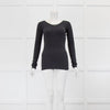 Brunello Cucinello Grey Long Sleeve Top Bead V Neck
