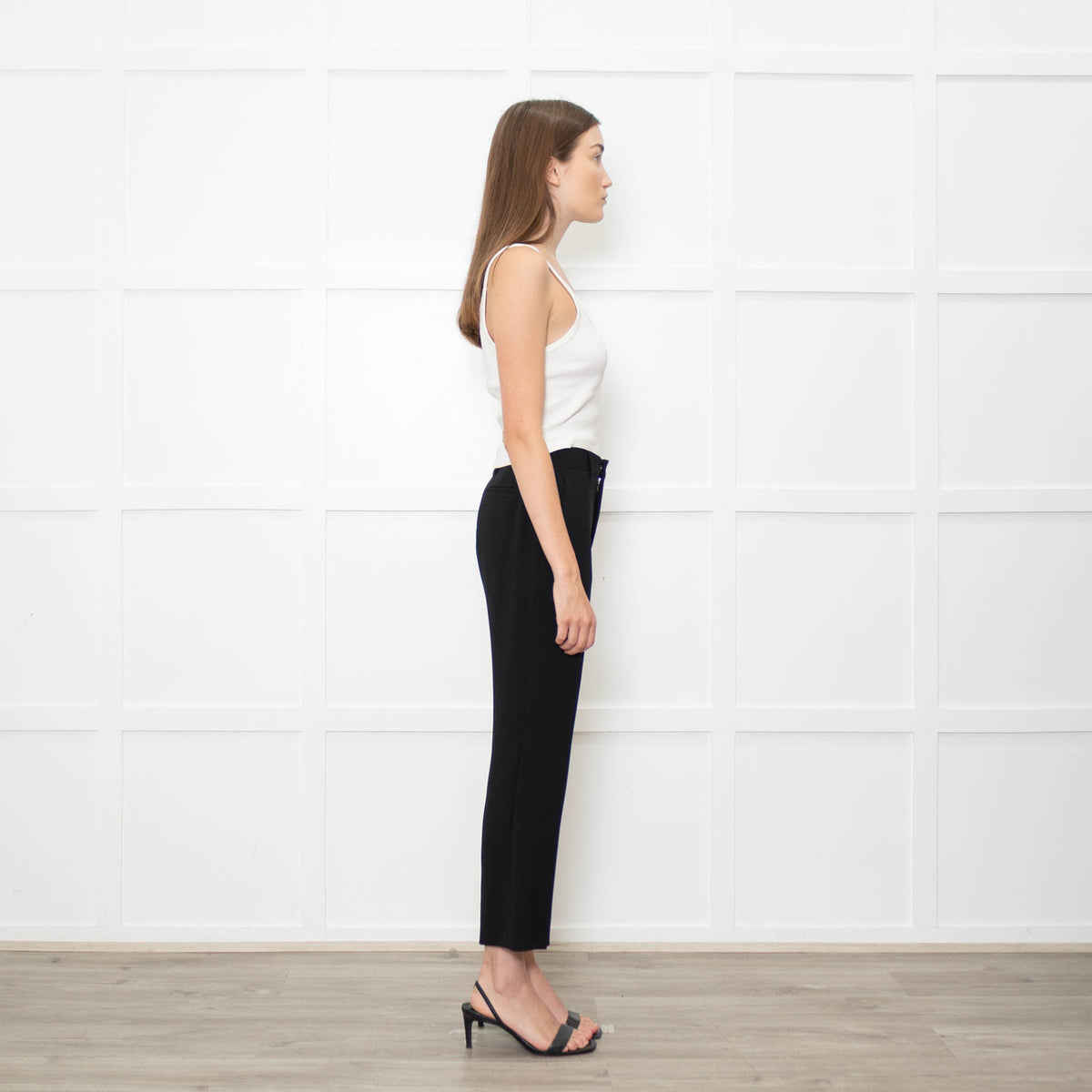 Miu Miu Black Cropped Flared Trousers