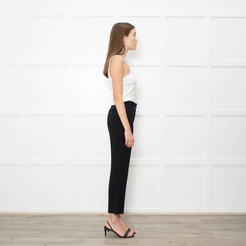 Miu Miu Black Cropped Flared Trousers