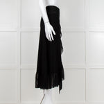 Ganni Black Ruffle Wrap Skirt