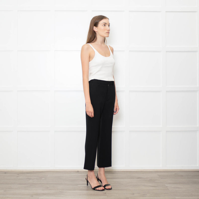 Miu Miu Black Cropped Flared Trousers