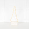 Adolfo Dominguez Cream Crossbody Bag with Chunky Bead Strap
