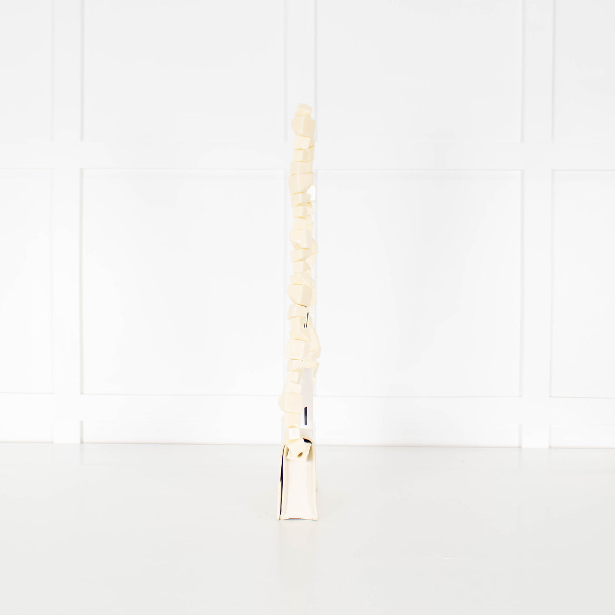 Adolfo Dominguez Cream Crossbody Bag with Chunky Bead Strap