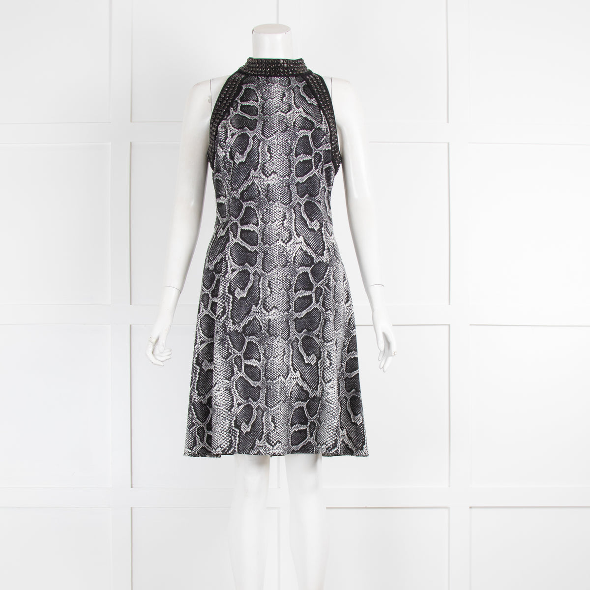 Michael Kors Snake Print Fitted Dress