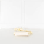 Adolfo Dominguez Cream Crossbody Bag with Chunky Bead Strap